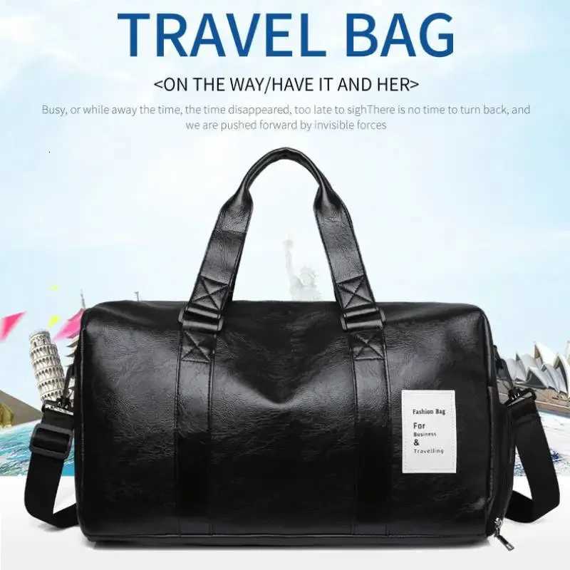 Waterproof Short Travel Handbag Training Fitness Bag Solid Color Dry And Large-capacity Wet Separation Pocket Handbag K251110