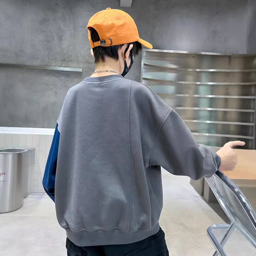 GS- Ddmyshoesvip Boys Big Explosive Street Korean Version Hoodie Autumn Styles New Children S Clothing Spring Top Trendy And Western Style