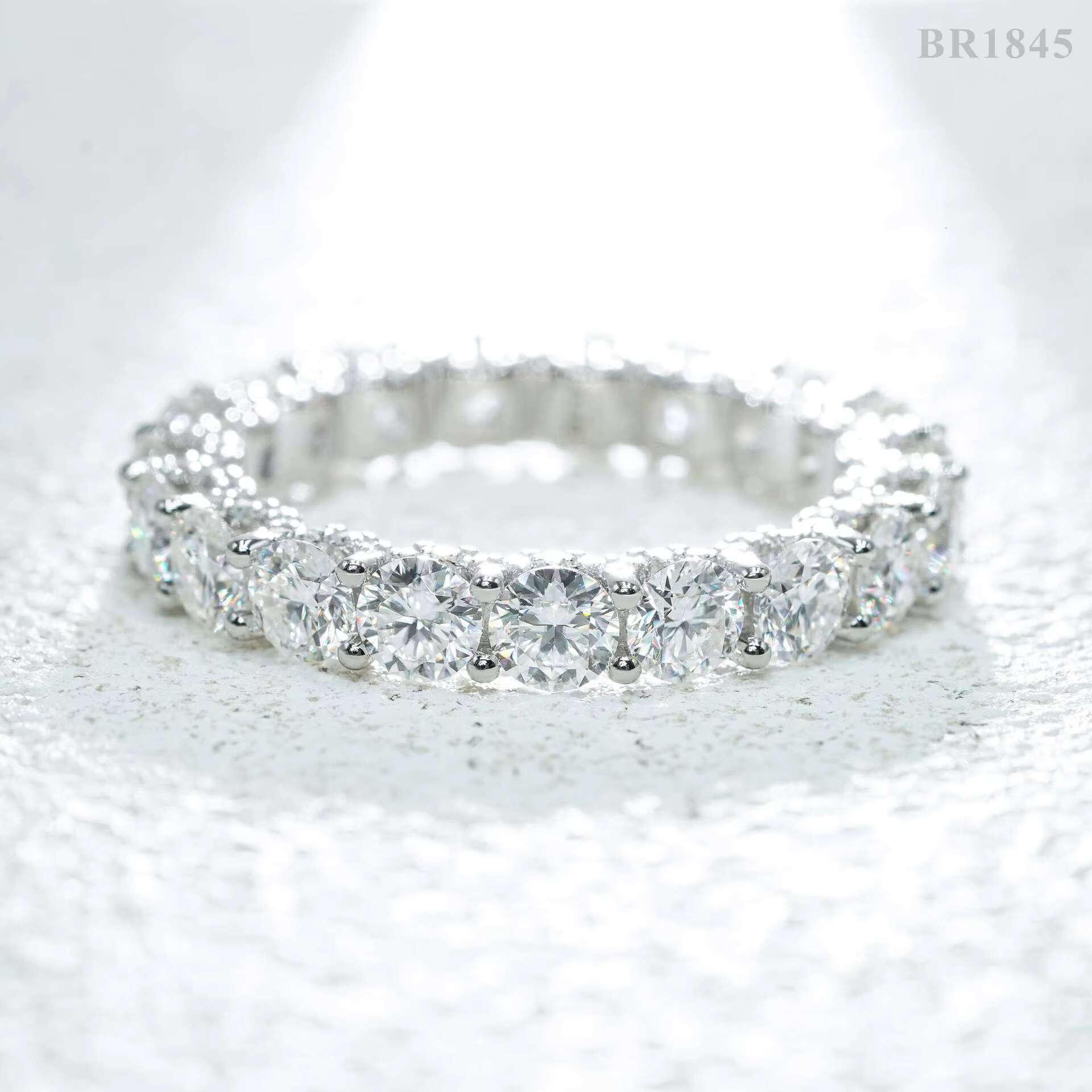 VVS Moissanite Hamsa Ring Custom Ring Real Solid Gold Pass Diamond Tester Iced Out Mossanite MenRing Ring Light Professional