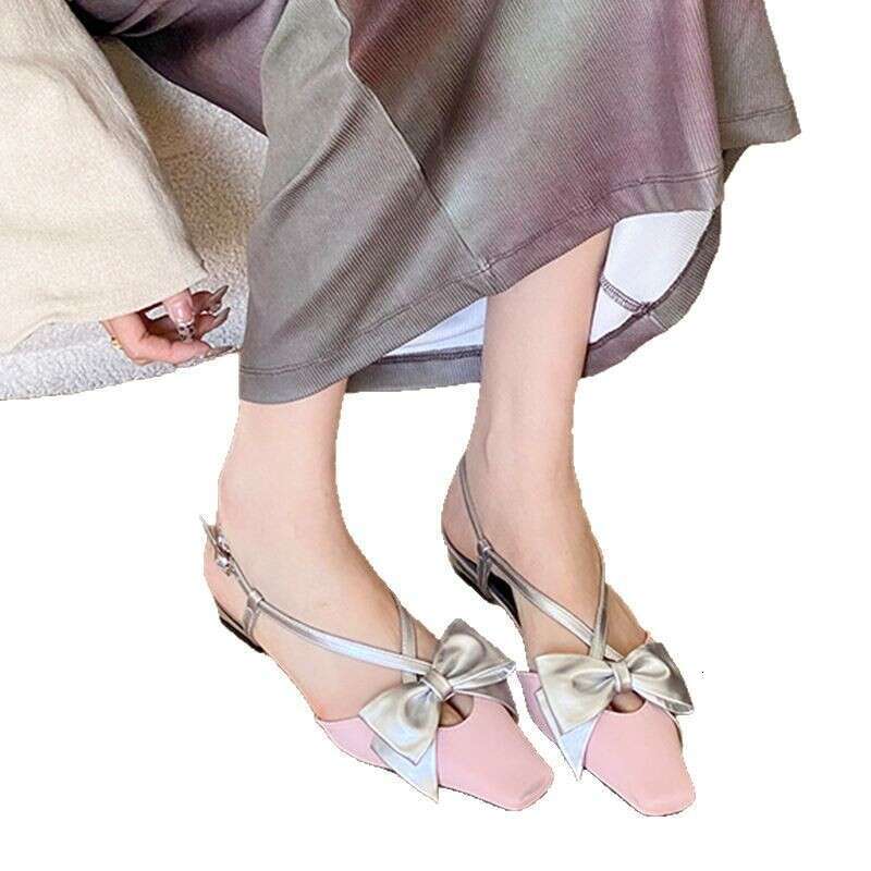 Woman Sandals Low Heeled French Toe Cap Sandals For Women In The Spring Of Paired Skirts And Women S Shoes Featuring A Niche Design With Thick Heels