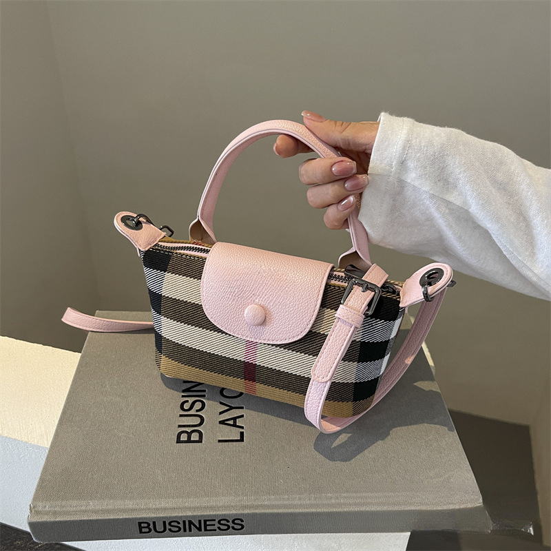 New Fashionable Popular Mini Square Bag Casual Shoulder Bag Retro Checkered Handbag Trendy Crossbody Bag Luxury Designer Bag
