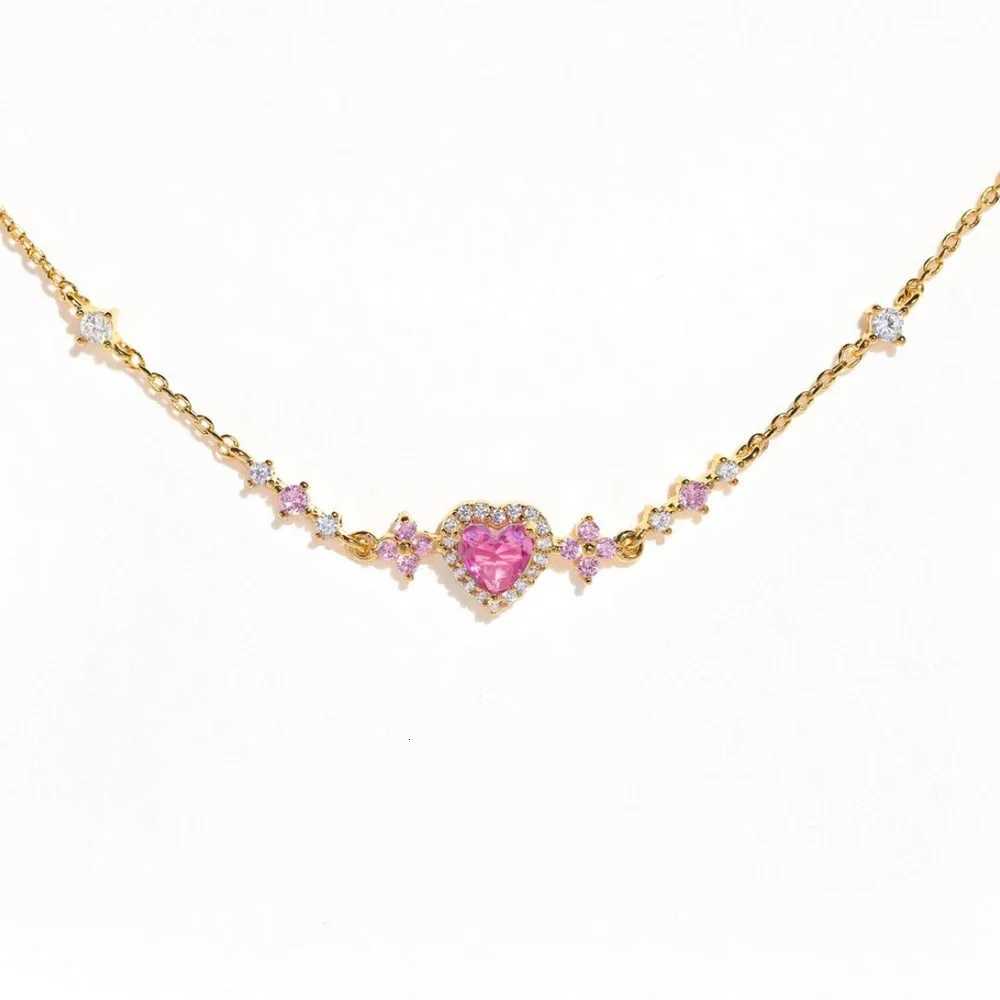 Y2K Exquisite Sweet Pink Zircon Bowknot Love Heart Chain Bracelet For Women Girls Party Birthday Jewelry GiftT251110