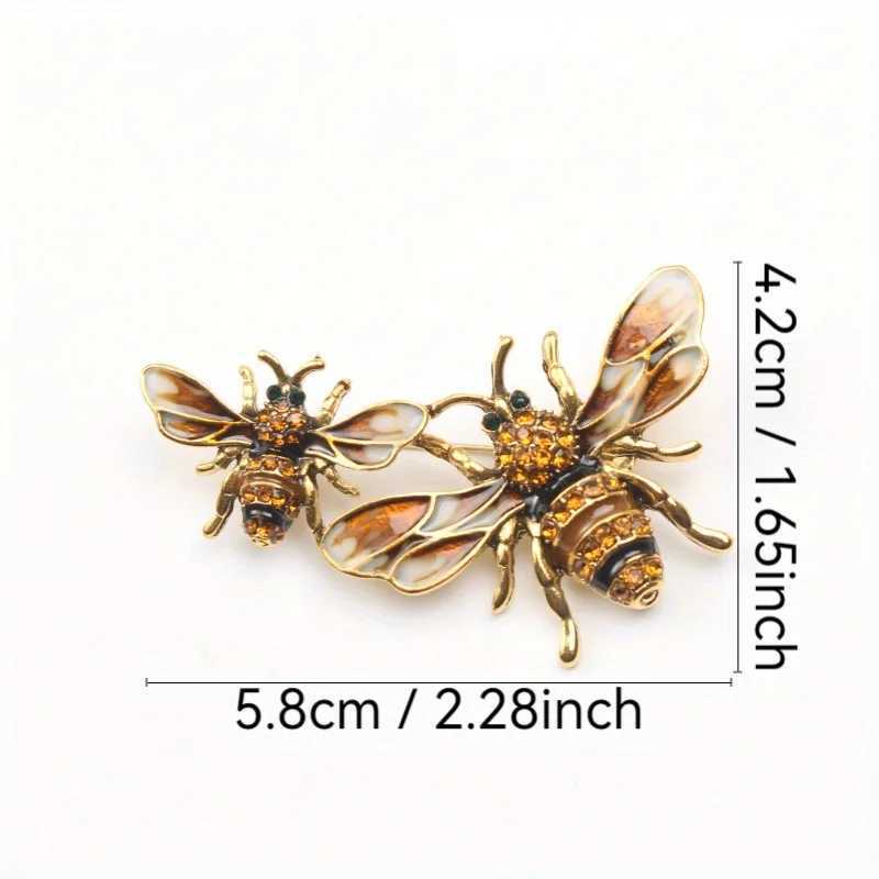 New Retro Light Luxury Bee Brooch Temperament Simple Insect Corsage Fashion Can Still Small Anti-slip Collar PinW251110