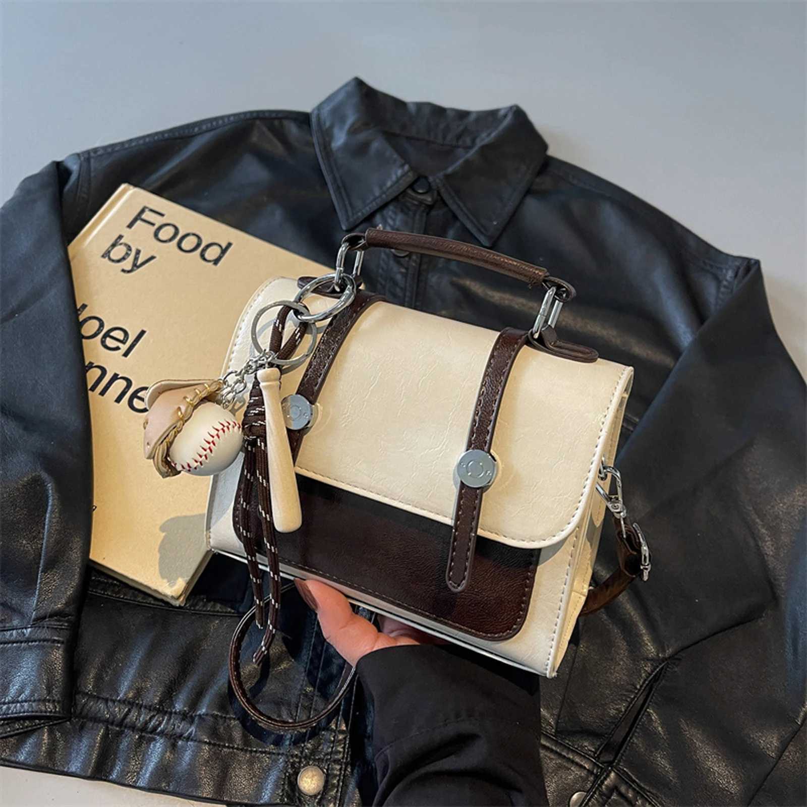 Mini Boston Top-handle Bags for Women PU Leather Solid Color Crossbody Bag with Base Ball Pendant 2025 New Luxury Handbags K251110