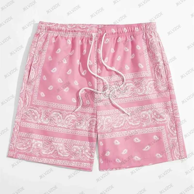 Classic Perris Pattern Beach Shorts for Men Retro Printed Drawstring Board Shorts Casual Hawaiian Children/Adults Swimming Luggage X250410