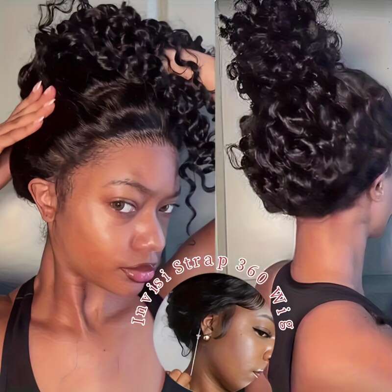 Glueless Human Hair Natural Look Frontal Lace Wig With Pre-Plucked Hairline, No Glue Needed, Secure Fit Cap For Women, Everyday Special Events - Volum