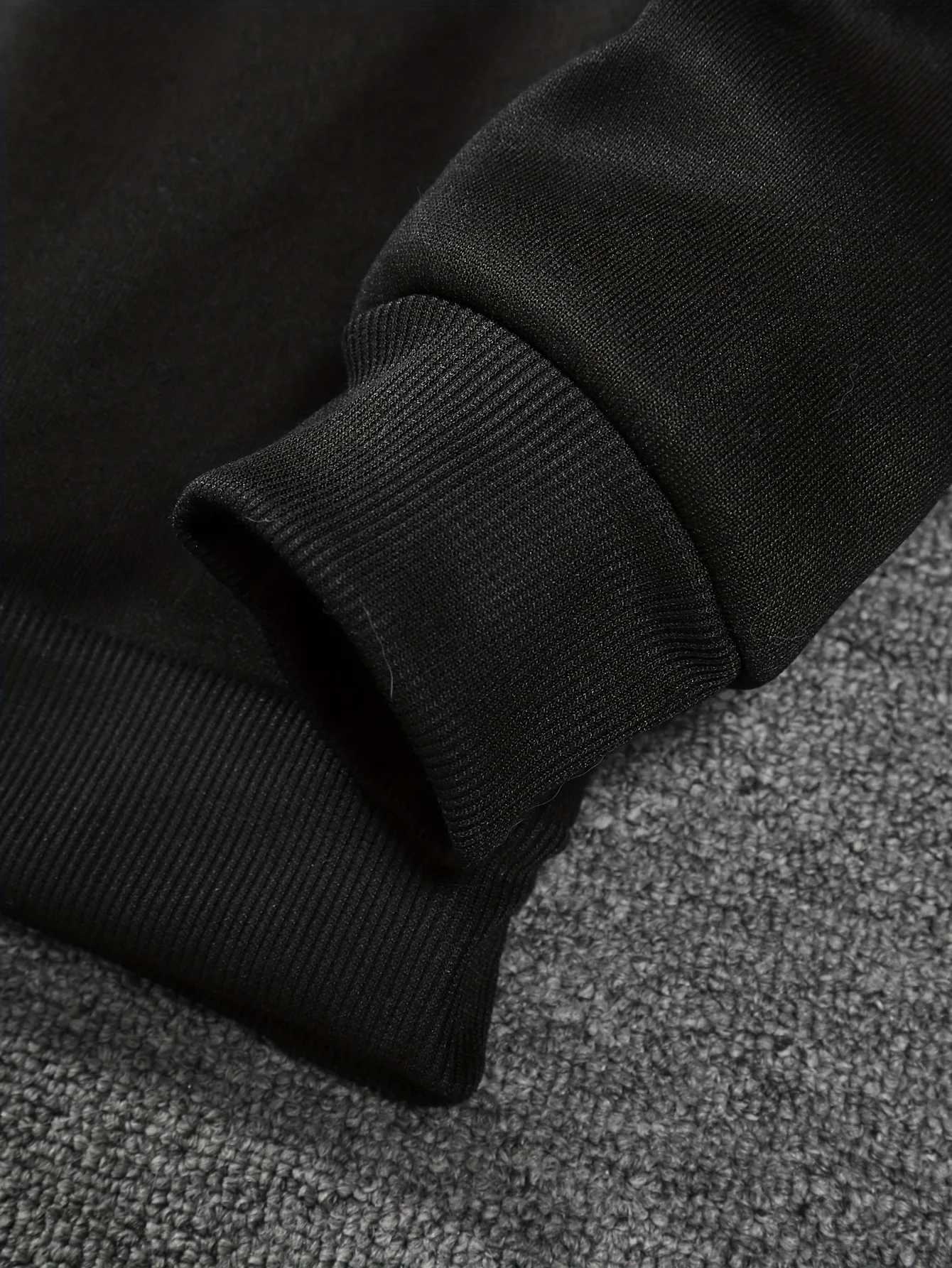 Mens Black Hoodie and Sweatpants Set with Outstanding CHILD OF GOD Faith - themed Prints Stylish and Trendy W251110