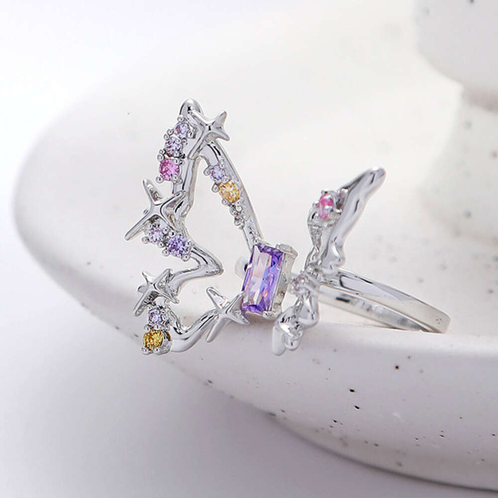 Fashion Hollow Butterfly INS Style Niche Non-Fading Elegant Design Versatile Cross-Border Index Finger Ring