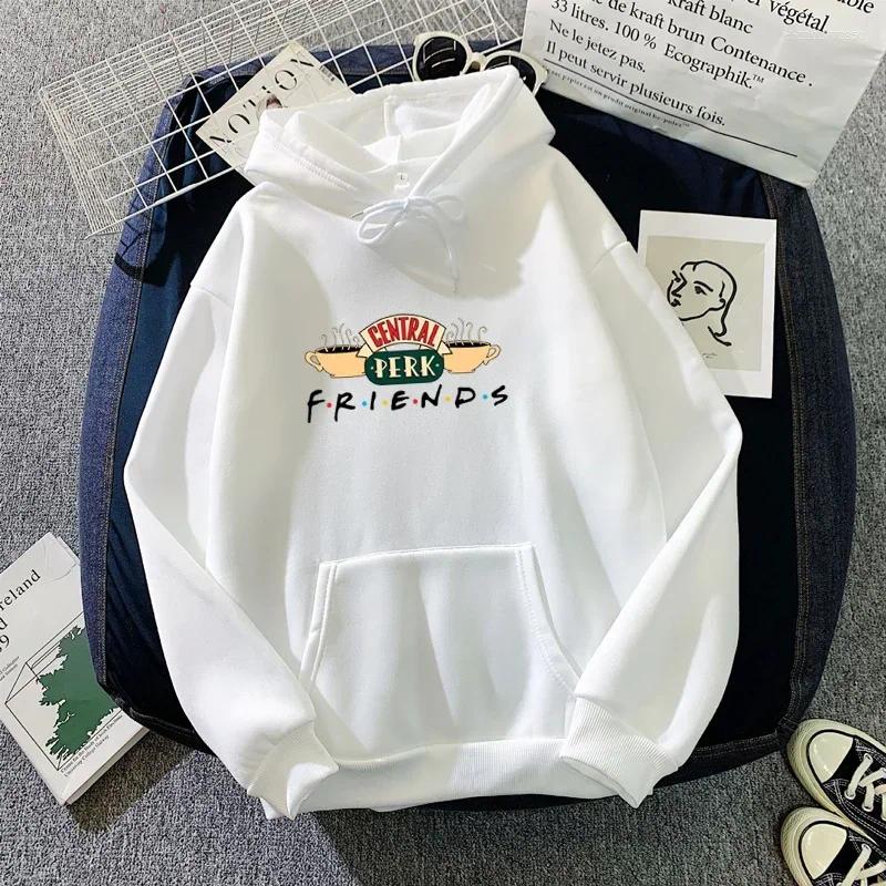 Women's Hoodies Fashion Womens Pullover Tops Friends Tv Show Hooded Sweatshirt Casual Long Sleeve Coffee Printing HipHop Harajuku Unisex
