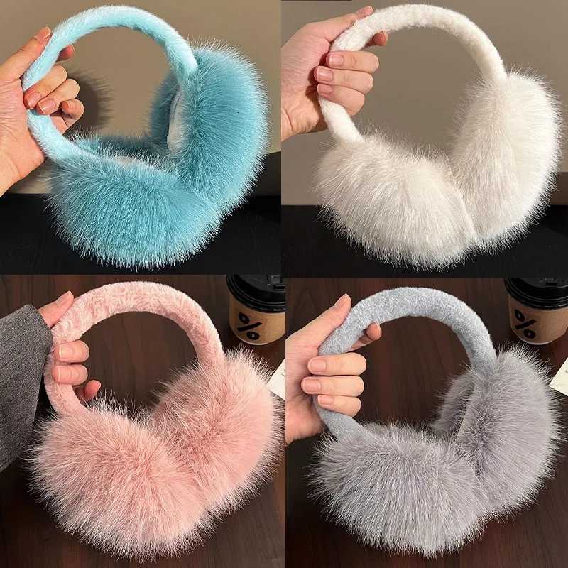 2025 Winter Solid Color Soft Plush Ear Warmer Earmuffs Warm Windproof Ear-Muffs Folding Earflap Ear Cover Outdoor Christmas Gift W251110