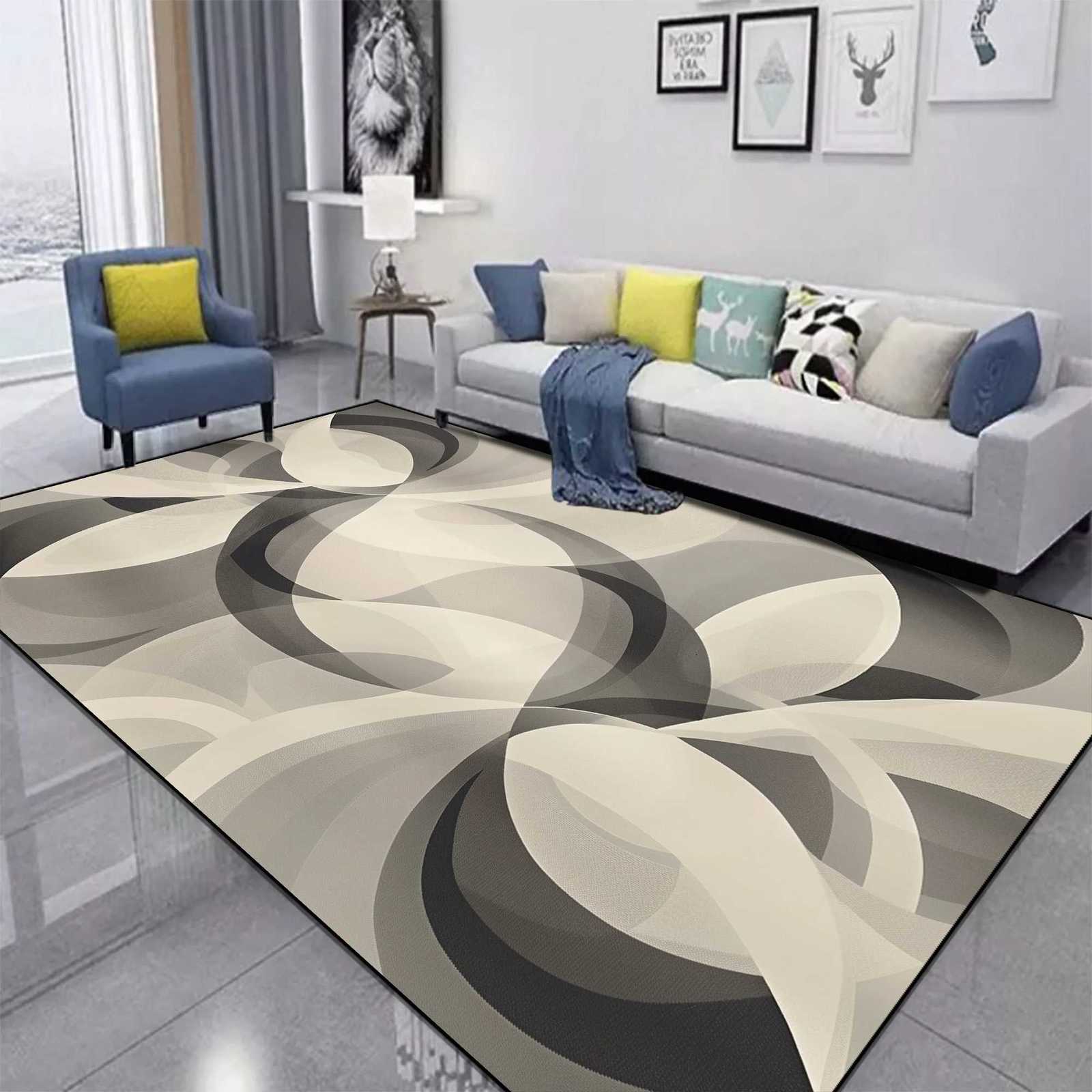 Red Black Swirl Rug Abstract Carpet for Living Room Large Bedroom Decoration Rug Light Luxury Sofa Coffee Table Mat Non-slip Y251110