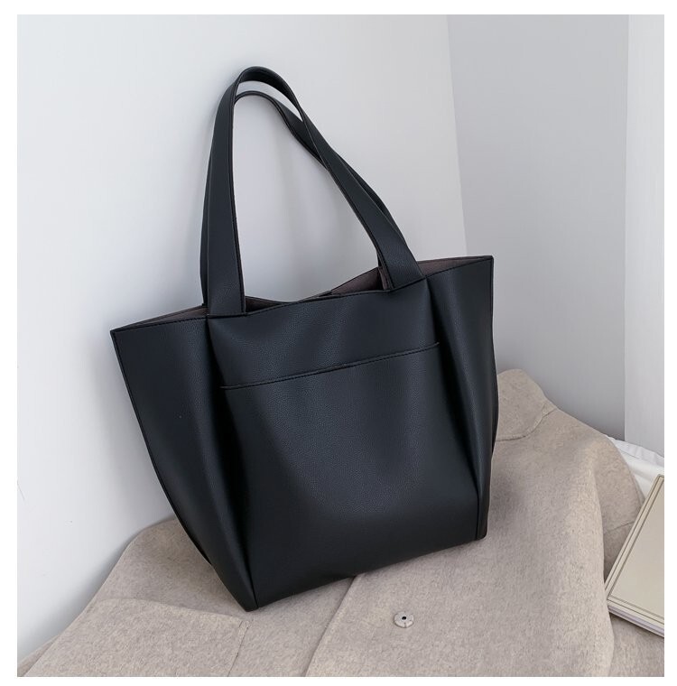 Spring Style Women Elegant Commuter Soft Leather European and American New Fashion Versatile Handheld Tote Bag