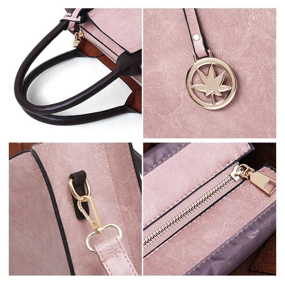 3PCS Womens Bag Set Fashion PU Leather Ladies Handbag Solid Color Messenger Bag Shoulder Wallet Bags Designer Luxury Bags K251110