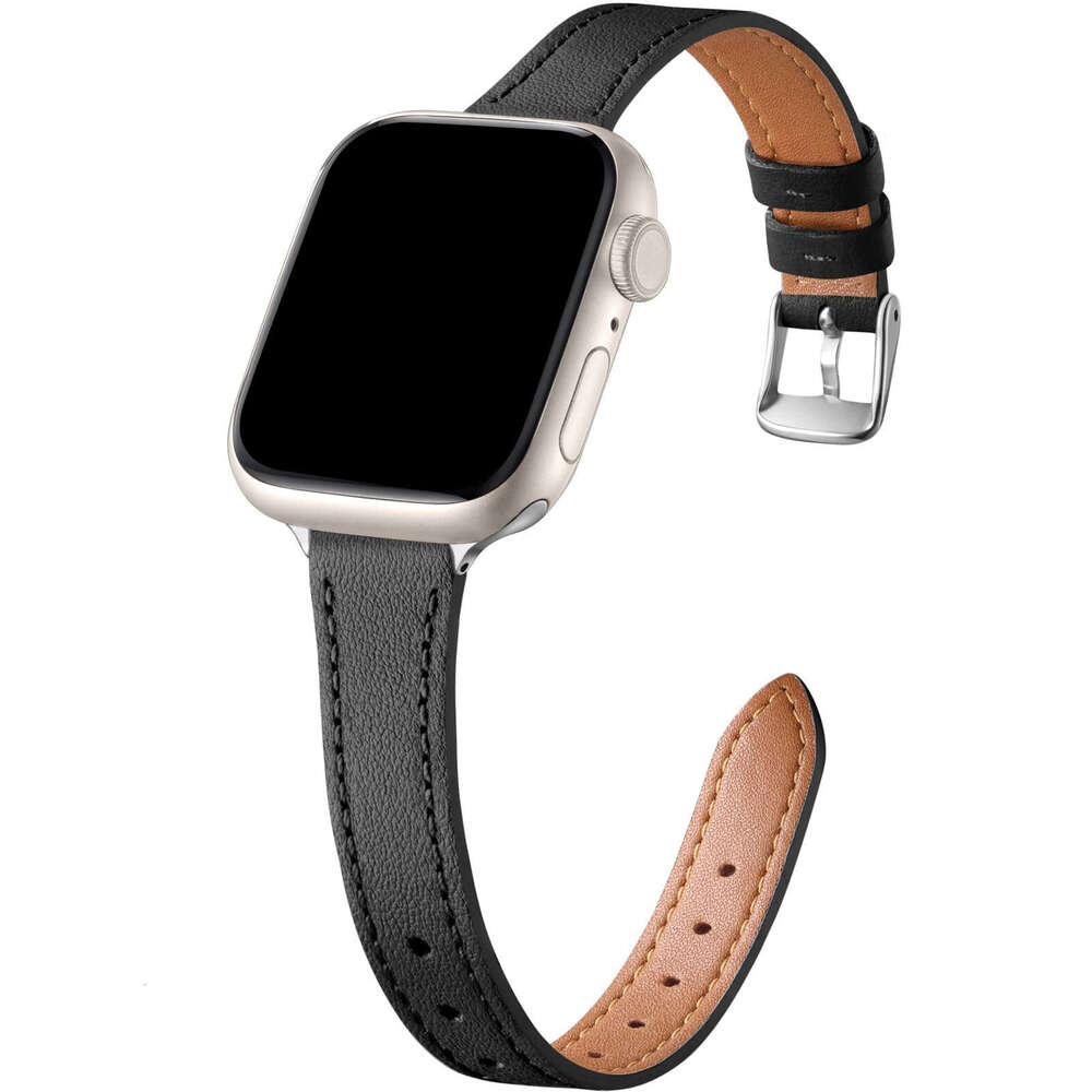 SSuitable for smart watch small waist leather Watch1-10 4mm slim car wire strap