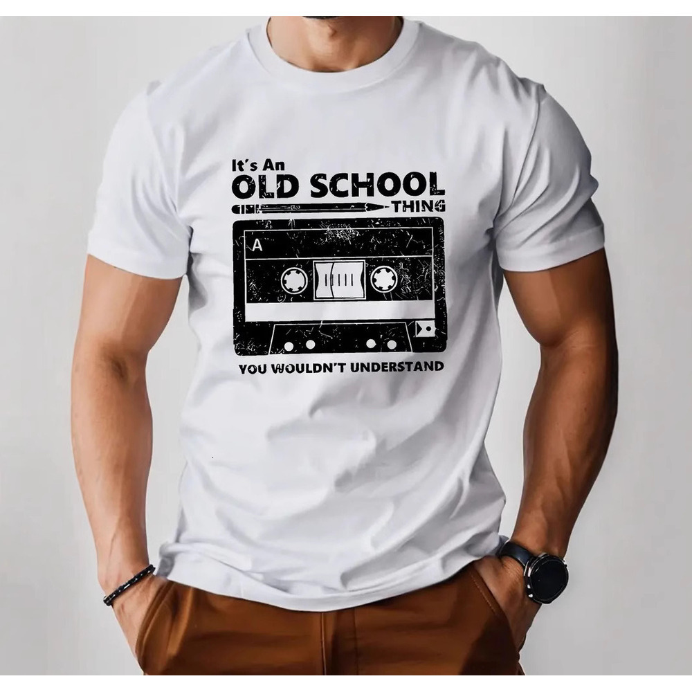 Cross border foreign trade new printed short sleeved T-shirt with cassette tape
