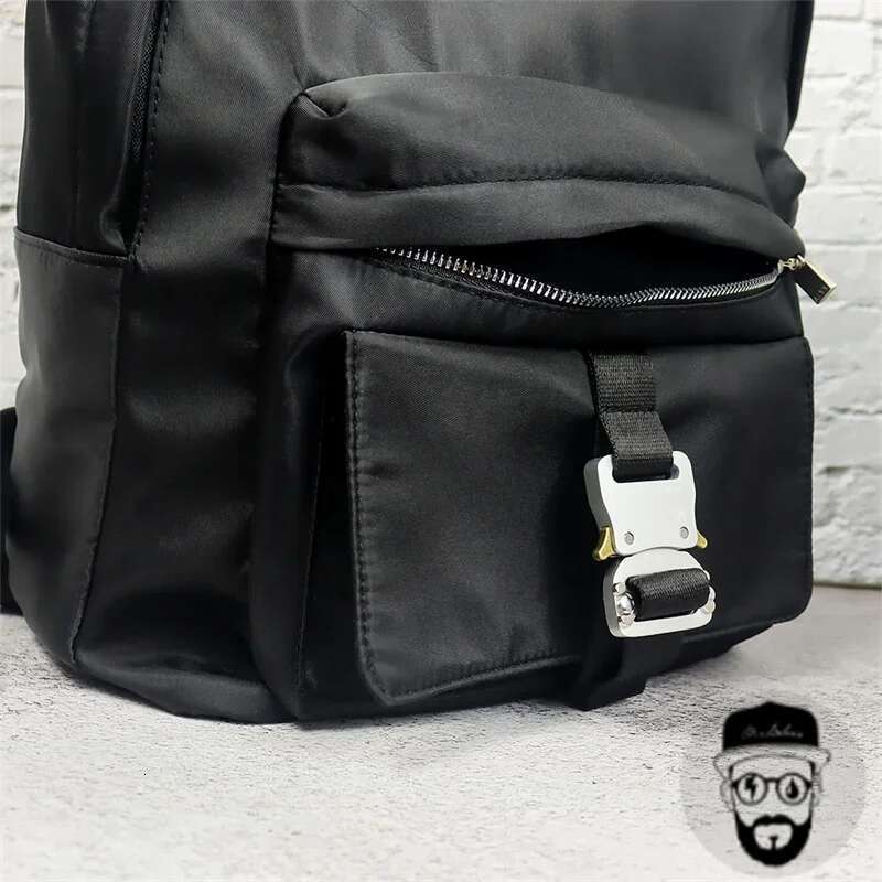 Black ALYX Backpacks Men Women 1:1 High Quality Bag Adjustable Shoulders 1017 9Sm Alyx Bags Etching Buckle