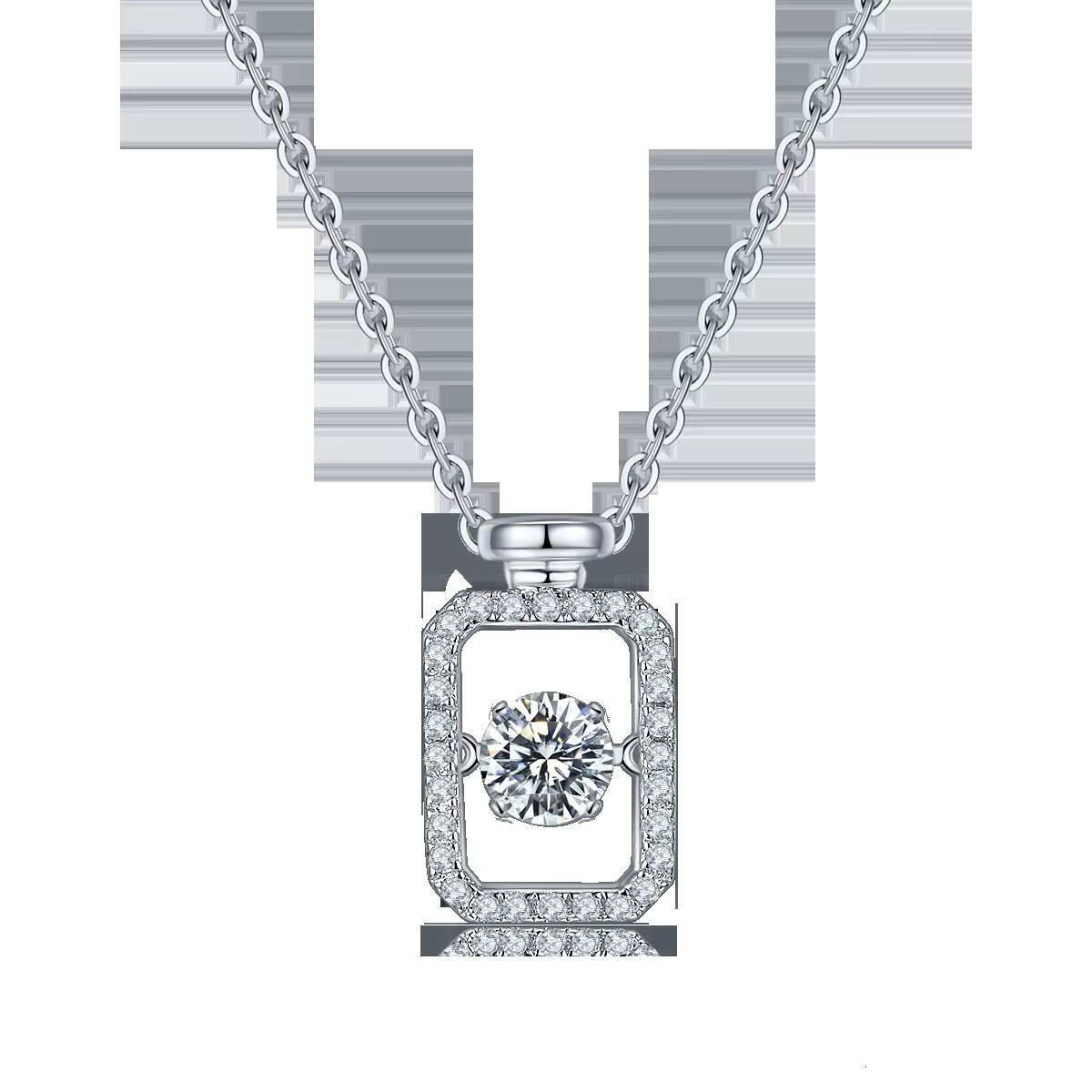 Hot Sale Jewelry Moissanite Diamond Luxury Necklace 925 Sterling Silver Necklaces in Stock for Women Lady