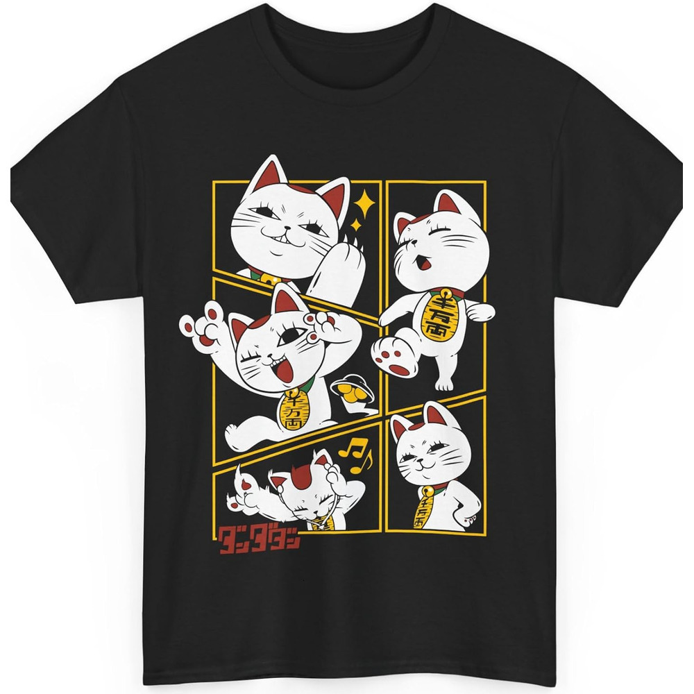 T shirt for Mens Unisex Tee Dandadan Cat Turbo-Granny Cute Anime Manga Cat Graphic Tee Casual Tops Clothes Short sleeve