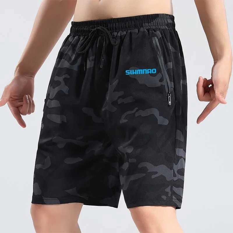 Summer 2025 mens outdoor sports running quick drying shorts cycling fitness casual one-fifth pants fishing pants X250410