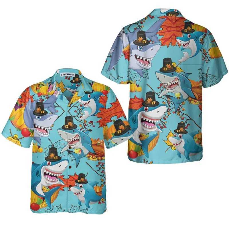 3D Printed Pattern Hawaiian Mens Casual Short Sleeve Button Beach Shirt Adult Printed Vacation Shirt X250410