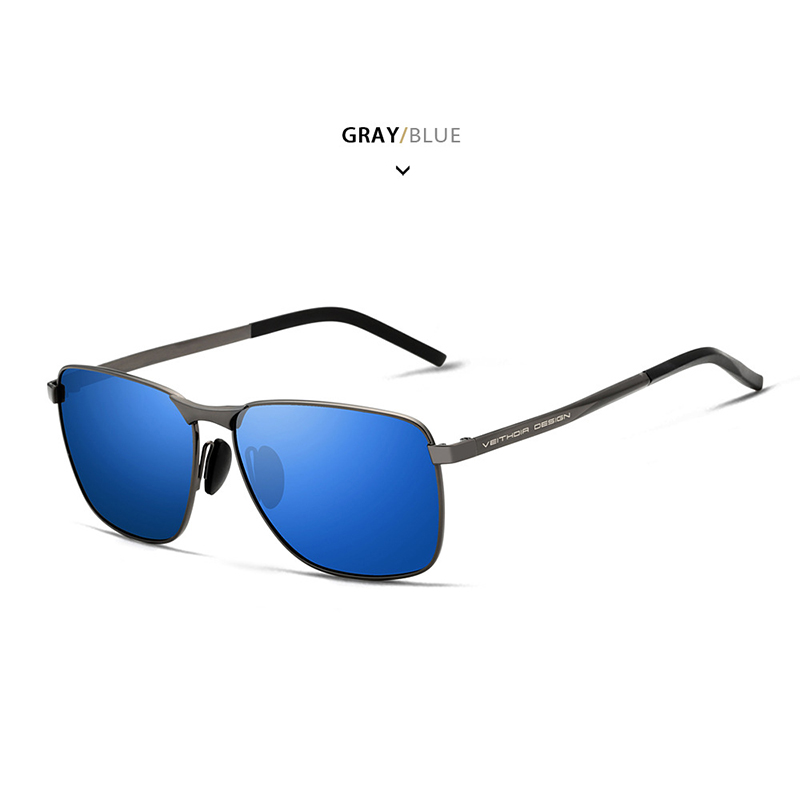 Laser polarized anti UV sunglasses for men, square color changing cross-border sunglasses