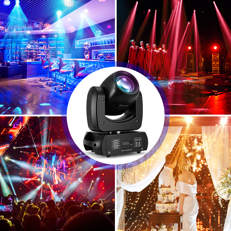Stock In USA 120W swivel beam light - high-performance light for small bars, used for concert atmosphere lighting, multi-color prism light, live strea