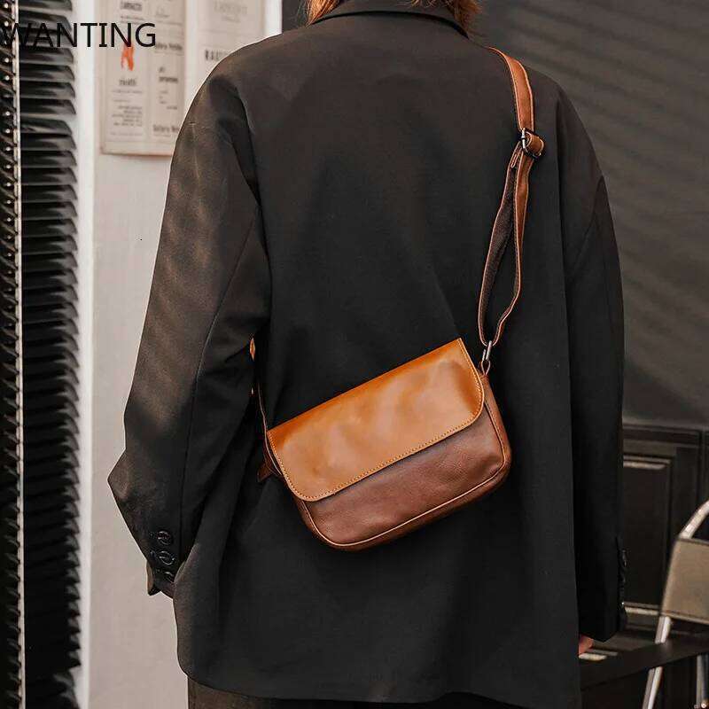 Designer Bags Designer Bags Retro Fashion Bags Men Small Flap Men's Crossbody PU Leather Shoulder Messenger Bag Male Sling Handbags Hot Selling H