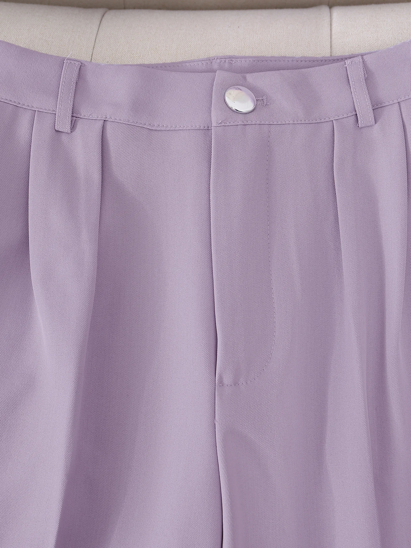 Urban elegant temperament solid color commuter office business suit jacket with belt and long trousers twopiece set bus 251110