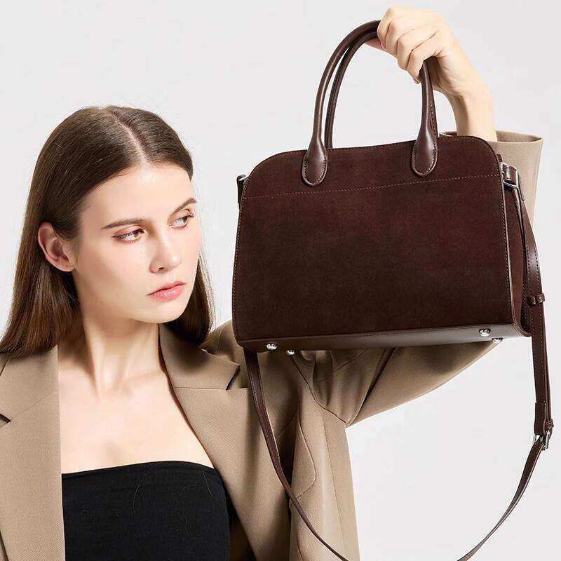 2025 NEW Autumn Winter Women's Natural Suede Leather Crossbody Bag Luxury Designer Genuine Leather Commuting Shoulder Bag