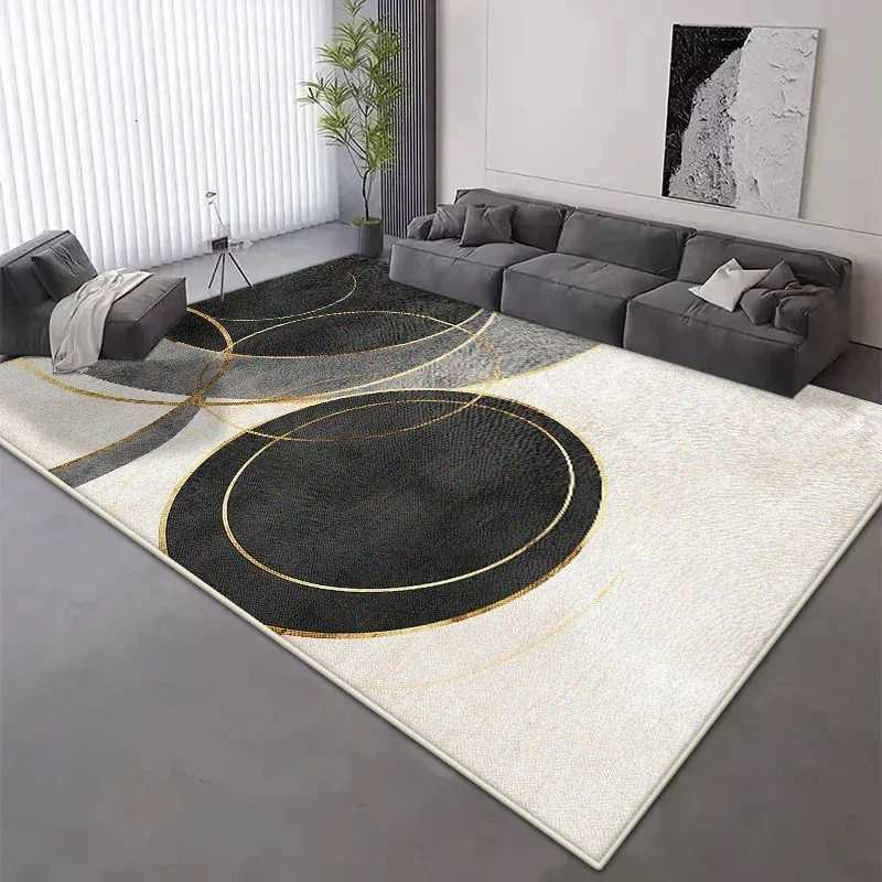 Modern Geometric Carpet for Living Room Nordic Home Decoration Short Velvet Antiskid Rug Bedroom Sofa Foldable Mat Y251110