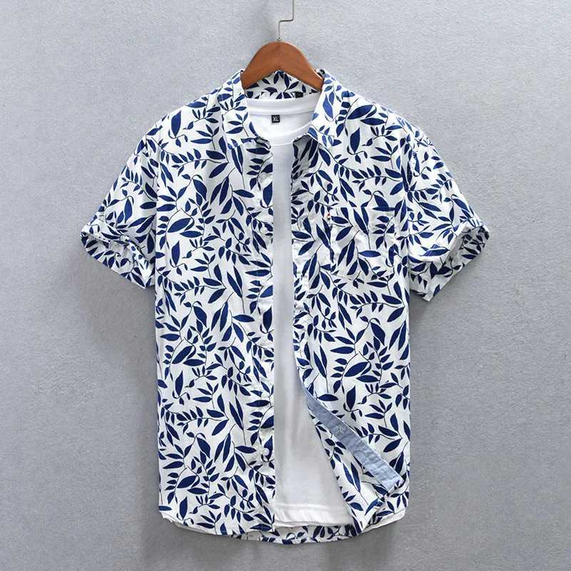 2025 mens summer printed shirt plus size 3XL beach holiday party casual short sleeved streetwear X250410