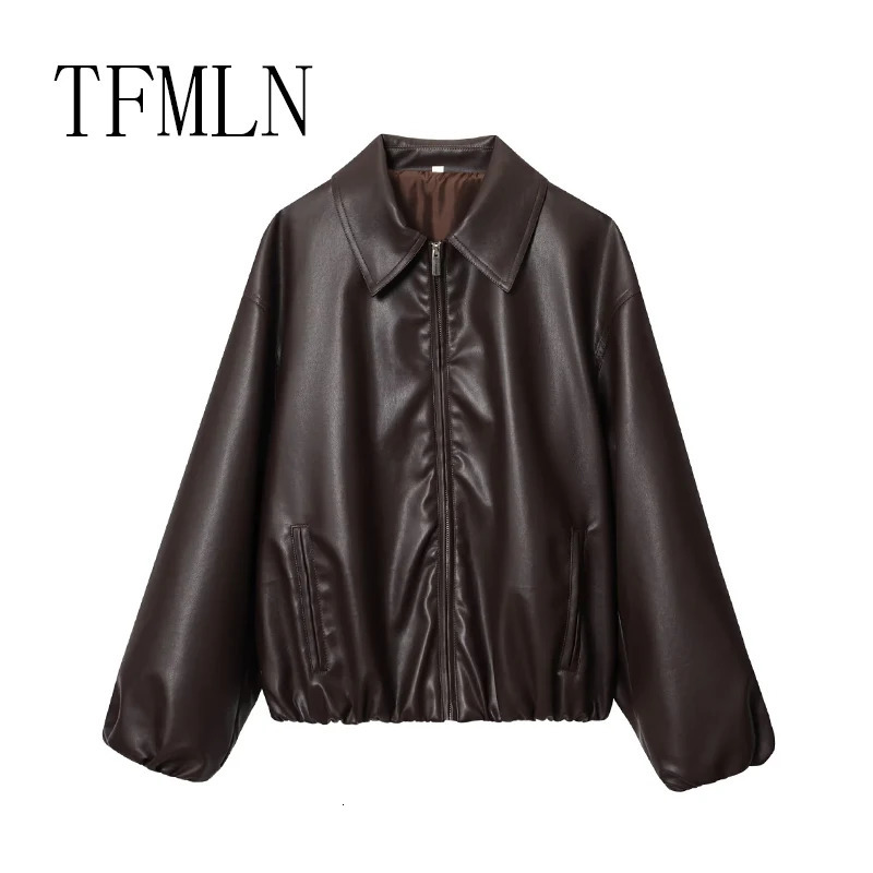 TFMLN Autumn Style Women Leather Pilot Jacket Female Arrival Casual Outerwear for Ladies Coat 251110