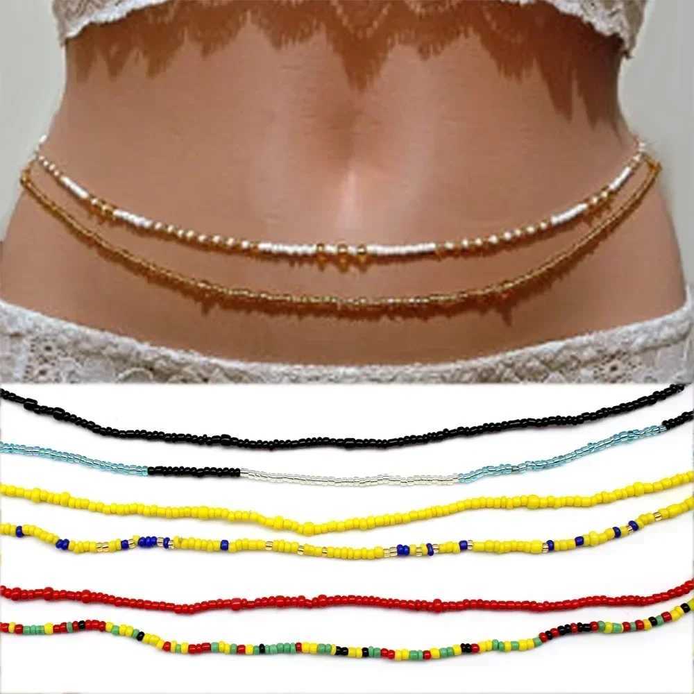 New hot selling beige waist chain mixed and matched beach bikini belly waist bead chain in Europe X250410