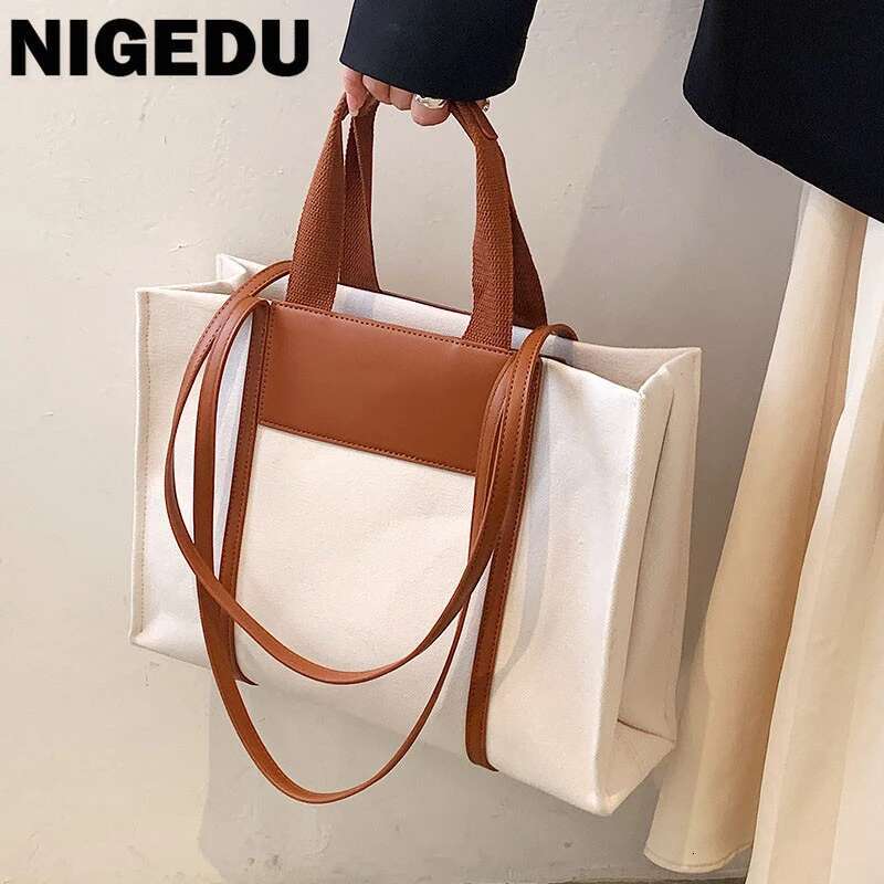 Casual Canvas Large Capacity Women Handbags Designer Brand Female Shoulder Crossbody Bags Big Totes Shopper Bag Purse