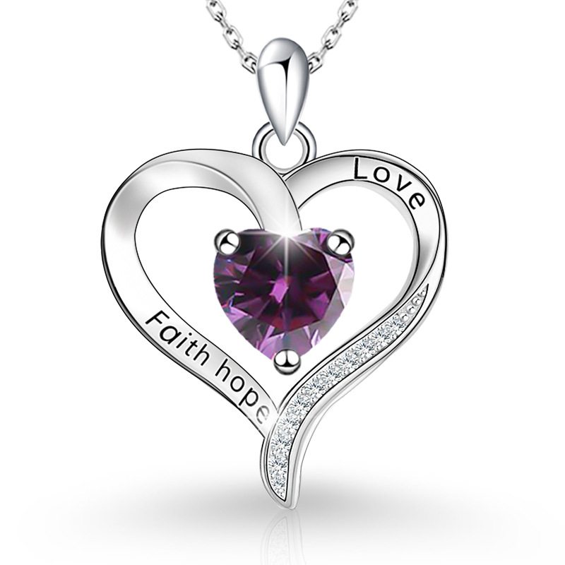 moissanite chain designer necklace designer necklace for woman luxury jewelry chain women s925 sterling silver double-layer heart-shaped twelve births