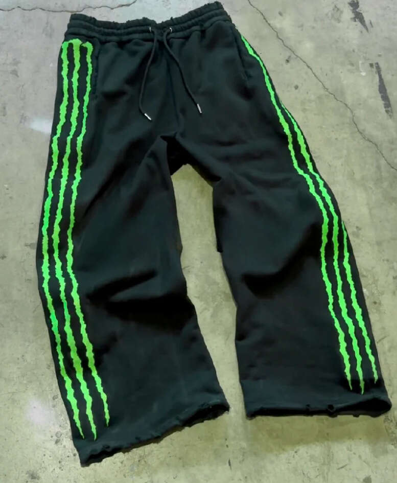 European and American paw shaped hip-hop street rap fluorescent fun loose pants batch of 2025 new casual versatile fashion clothing