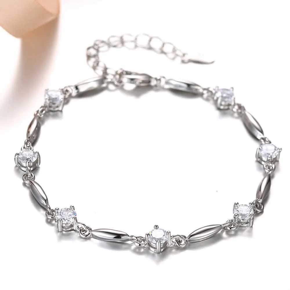 S925 Sterling Silver Bracelet Zircon Sweet Delicate Amethyst Bracelet Jewelry For Women Christmas GiftsT251110