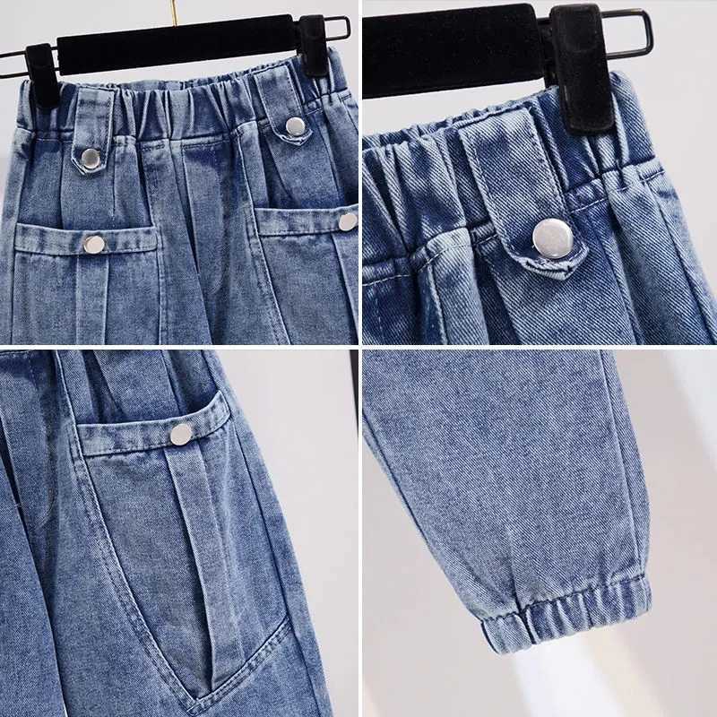 High waisted Jeans 2025 Autumn Winter New Fashion Loose versatile jeans Elastic waist Womens Casual Denim Ankle Length Pants C251110