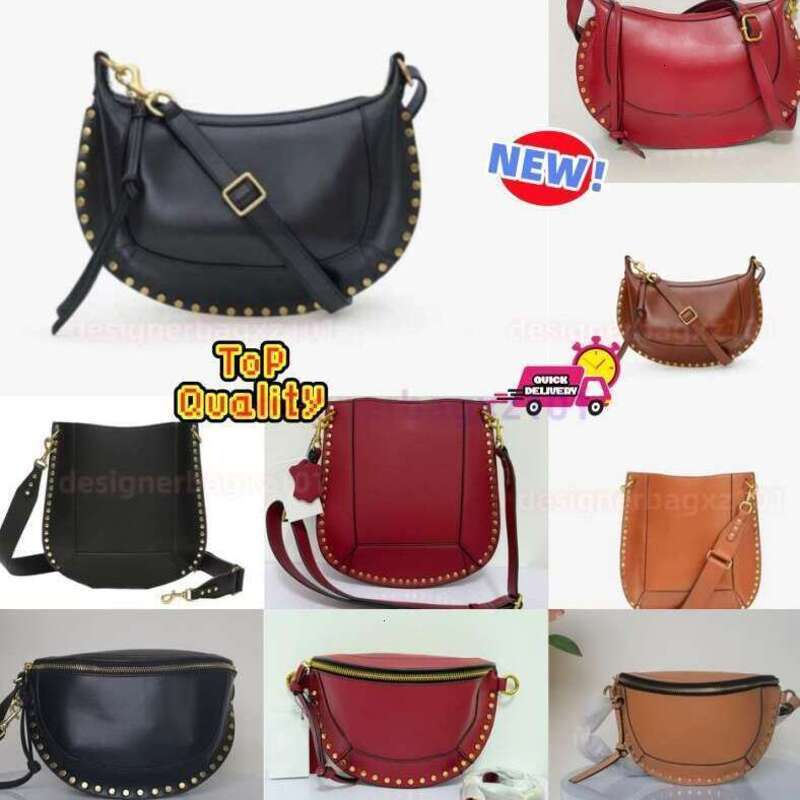 Luxury Bag Lsabel Marantbag Designer Bag Lsabel Marat Bag Borsa Di Design Saddle Bag Duffle Bag Rivet Half Moon Bag Genuine Leather Single Shoulder Crossbody Bag
