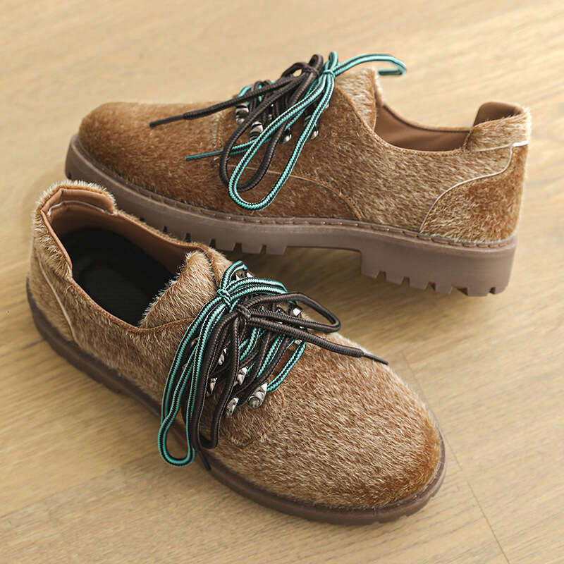 Trendy Street New Round Toe Leather Men's British Style Outdoor Hiking Suede Casual Derby Shoes Z605