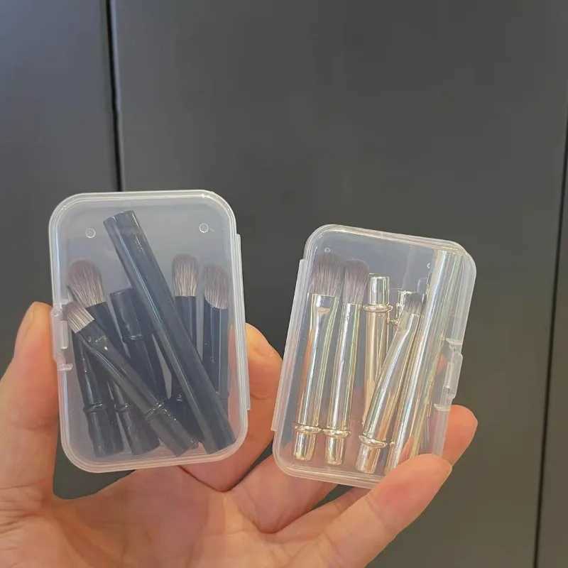 6pcs/set Portable Makeup Brush Replacement Brush Head Eyeshadow Eyeliner Lip Liner Brushes Mini Detail Eye Makeup Tools L251110