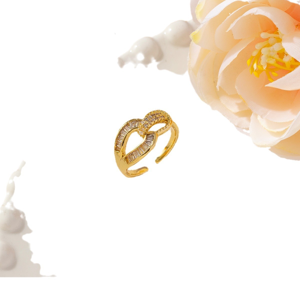 Korean Designer Ring Pig Nose Ring Minimalist Style Double Layer Open Ring For Women Unique Design Best Friend Index Fashion Ring Finger Ring 2024 New