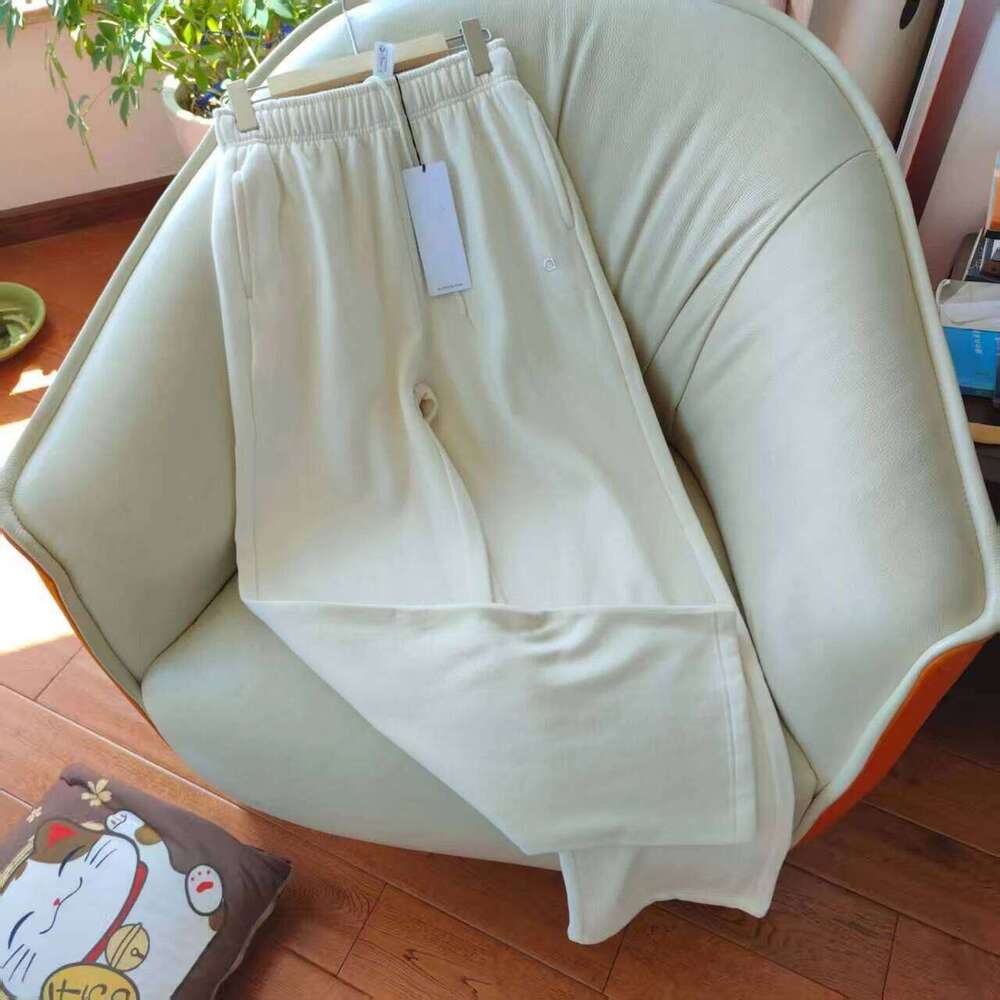 Casual Loose Straight Sweatpants Autumn And Winter Sports Joggers Cotton Elastic Waist Drawstring Wide Leg Pants Women