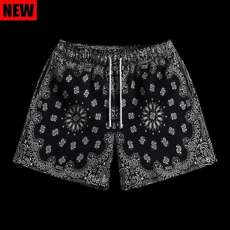 American style Paisley casual shorts mens fitness shorts quick drying breathable running basketball pants X250410