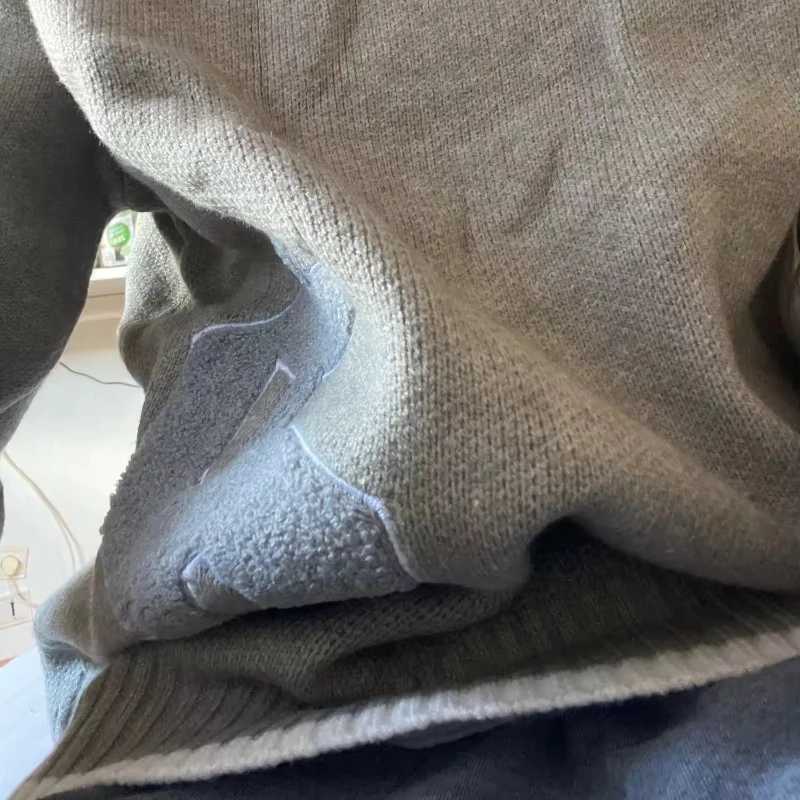 Fashion European American autumn and winter round neck gray knitted sweater popular pattern Y2K pullover warm men and womens clothes Y251110