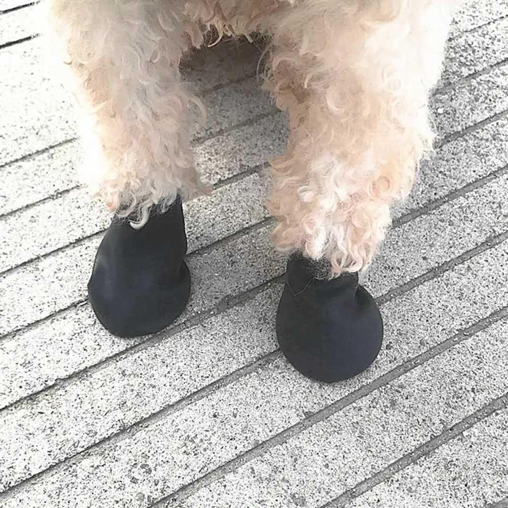 4 pieces/set of waterproof paw protectors balloon rubber rain boots cat socks shoes anti slip pet shoes dog Chihuahua Botas Buty T2504010
