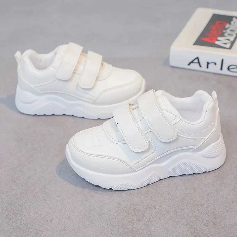 Fashion Solid Childrens Sneakers Boy Waterproof PU Leather Casual Shoes Autumn Girls Skate Shoes Kids Breathable Running ShoesT251110