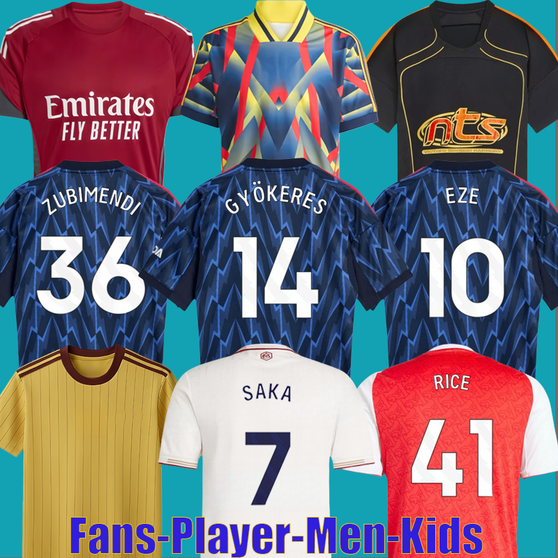 arsenallfootball kits 2025 EZE GYOKERES ZUBIMENDI NORGAARD MADUEKE LEWIS SKELLY RICE SAKA football shirt soccer jerseys 25 26 SALIBA ODEGAARD Men Kids tops