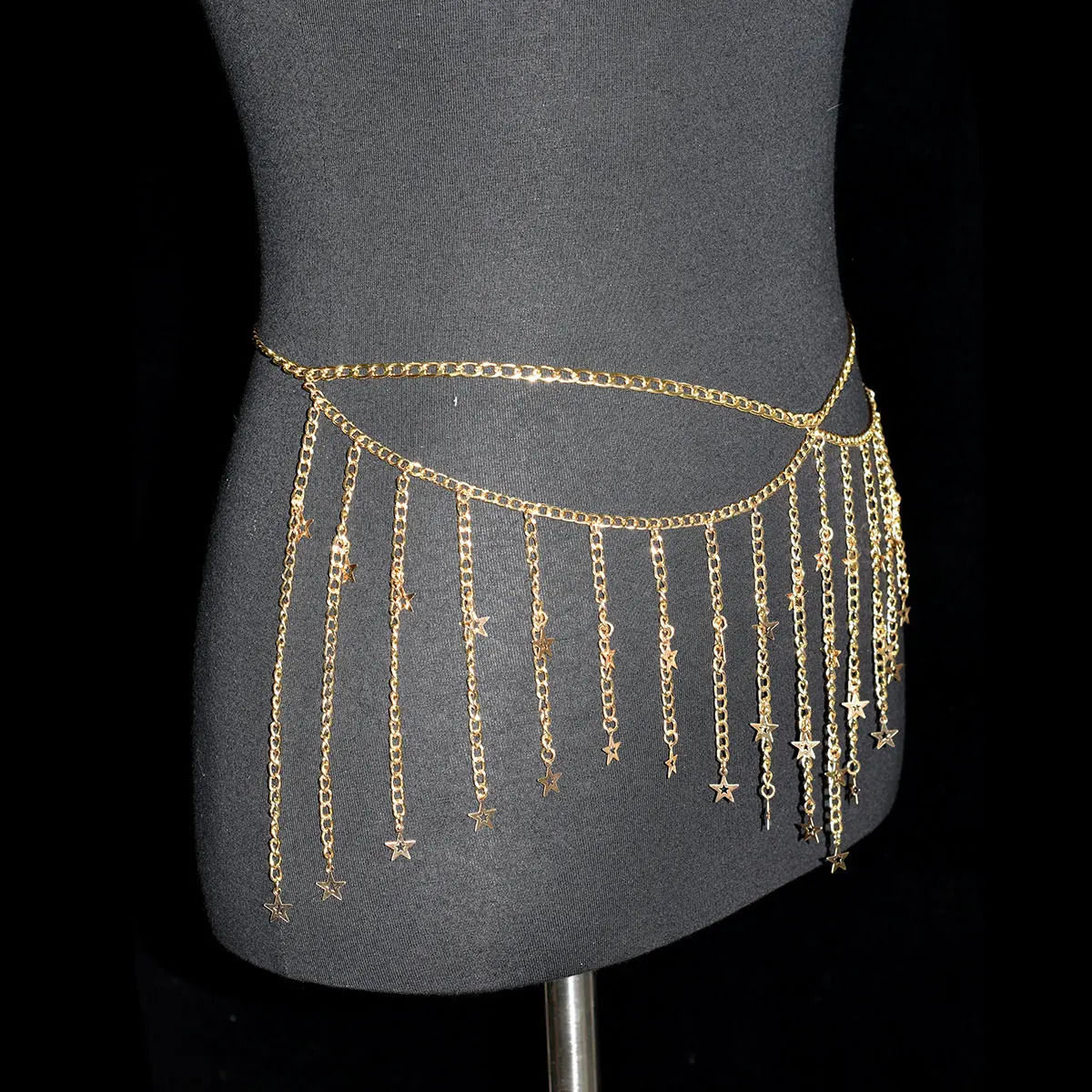Festival Womens Metal Body Jewelry Sexy Fashion Belly Chain Tzitzit Stars Waist Chain Birthday Party Daily Wear Accessories 250409