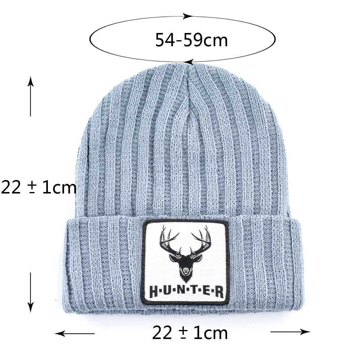 Knitted Skullies Beanie With Animals Patch Men Women Outdoor Casual Sport Hats Autumn Winter Solid Color Hip Hop BeaniesXJ251110